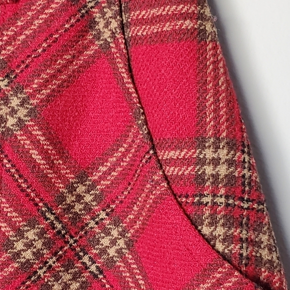 Vintage Banana Republic Wool Tartan Plaid Skirt Italy 14 Academia Preppy Y2K - Picture 3 of 7